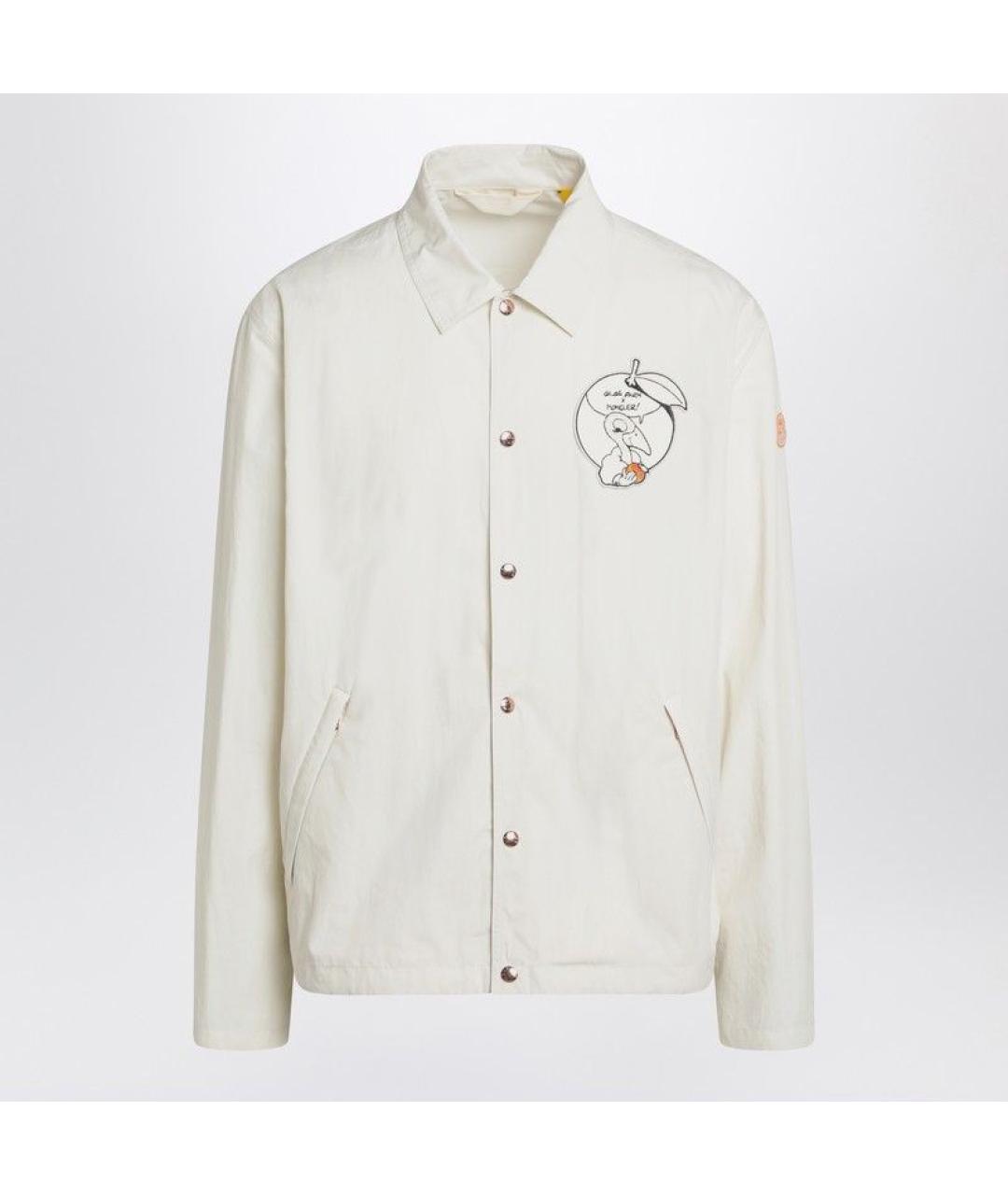 MONCLER Белая хлопковая куртка, фото 4