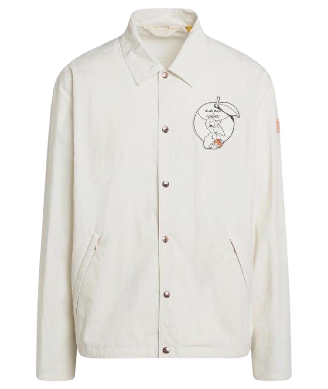 MONCLER Белая хлопковая куртка, фото 1