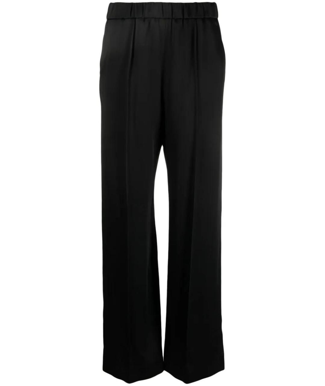 JIL SANDER Черные вискозные прямые брюки, фото 1