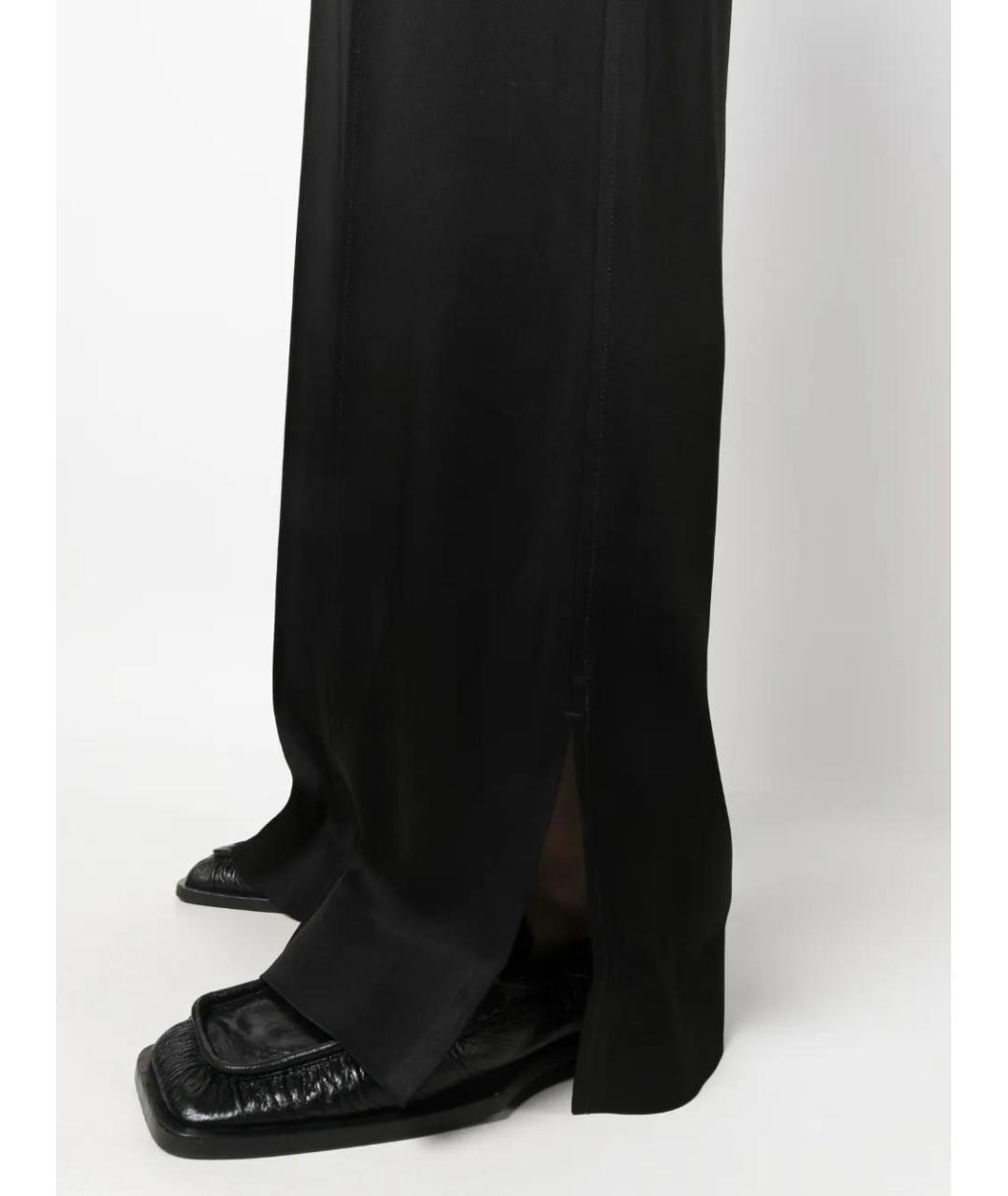 JIL SANDER Черные вискозные прямые брюки, фото 5