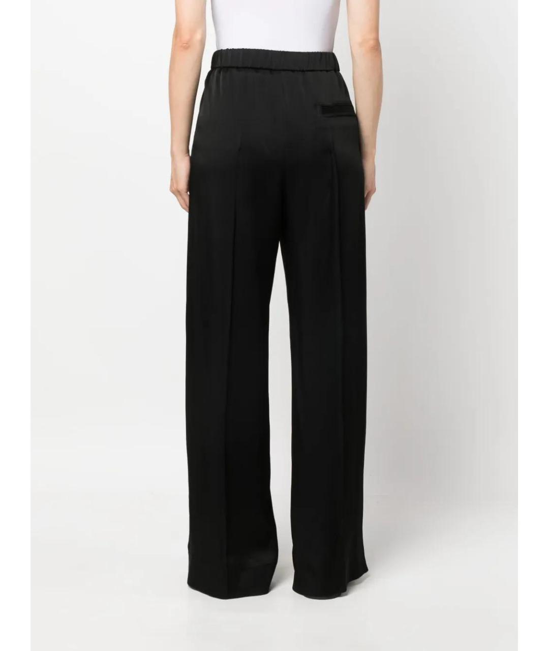 JIL SANDER Черные вискозные прямые брюки, фото 4