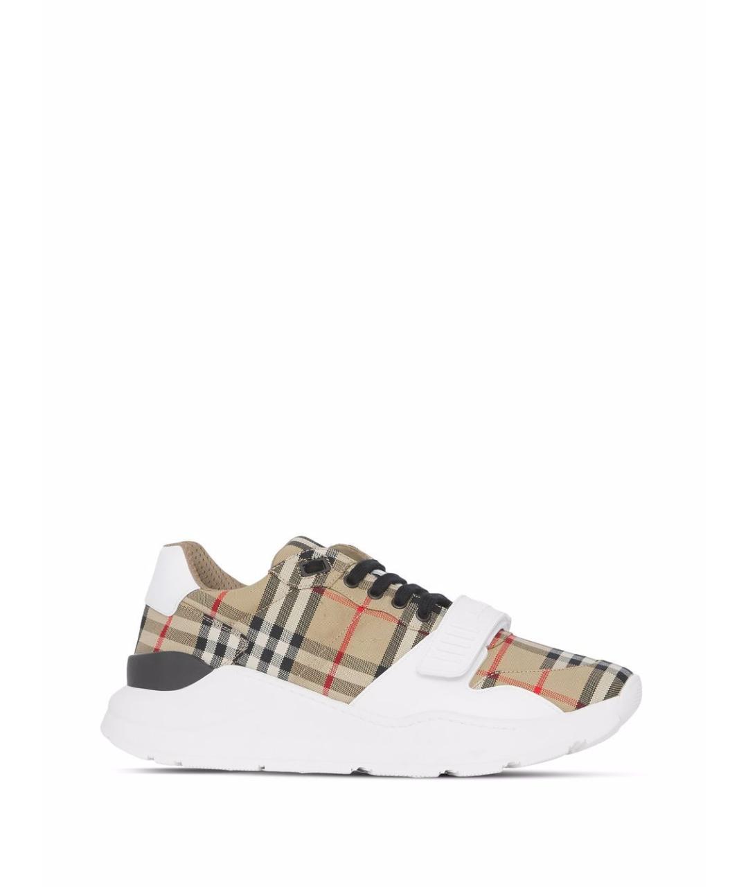 BURBERRY Бежевые синтетические кроссовки, фото 4