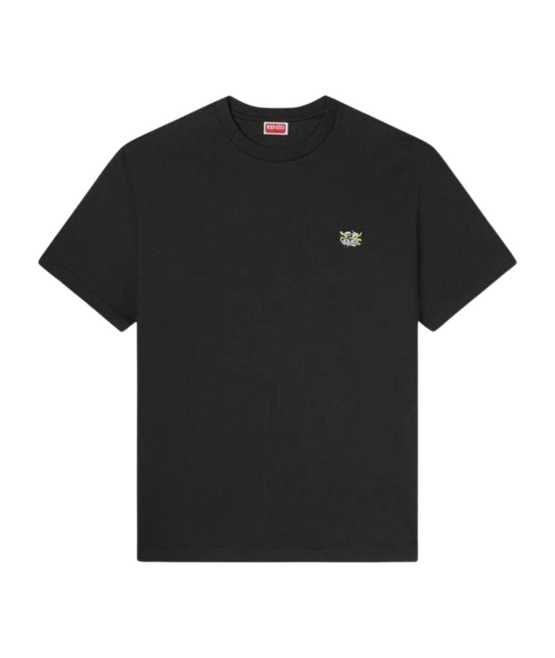KENZO Черная хлопковая футболка, фото 1