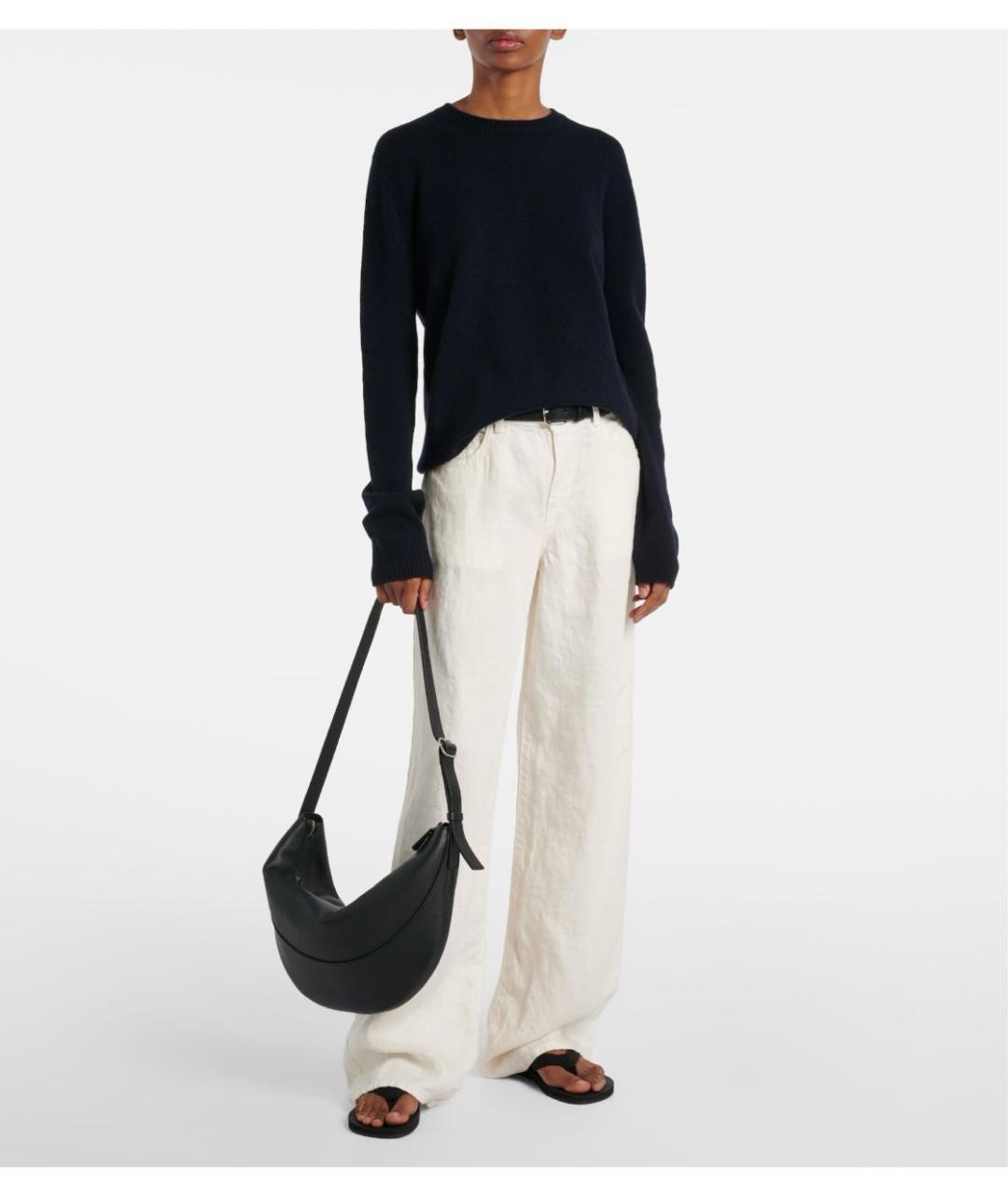 THE ROW Черная кожаная сумка с короткими ручками, фото 4