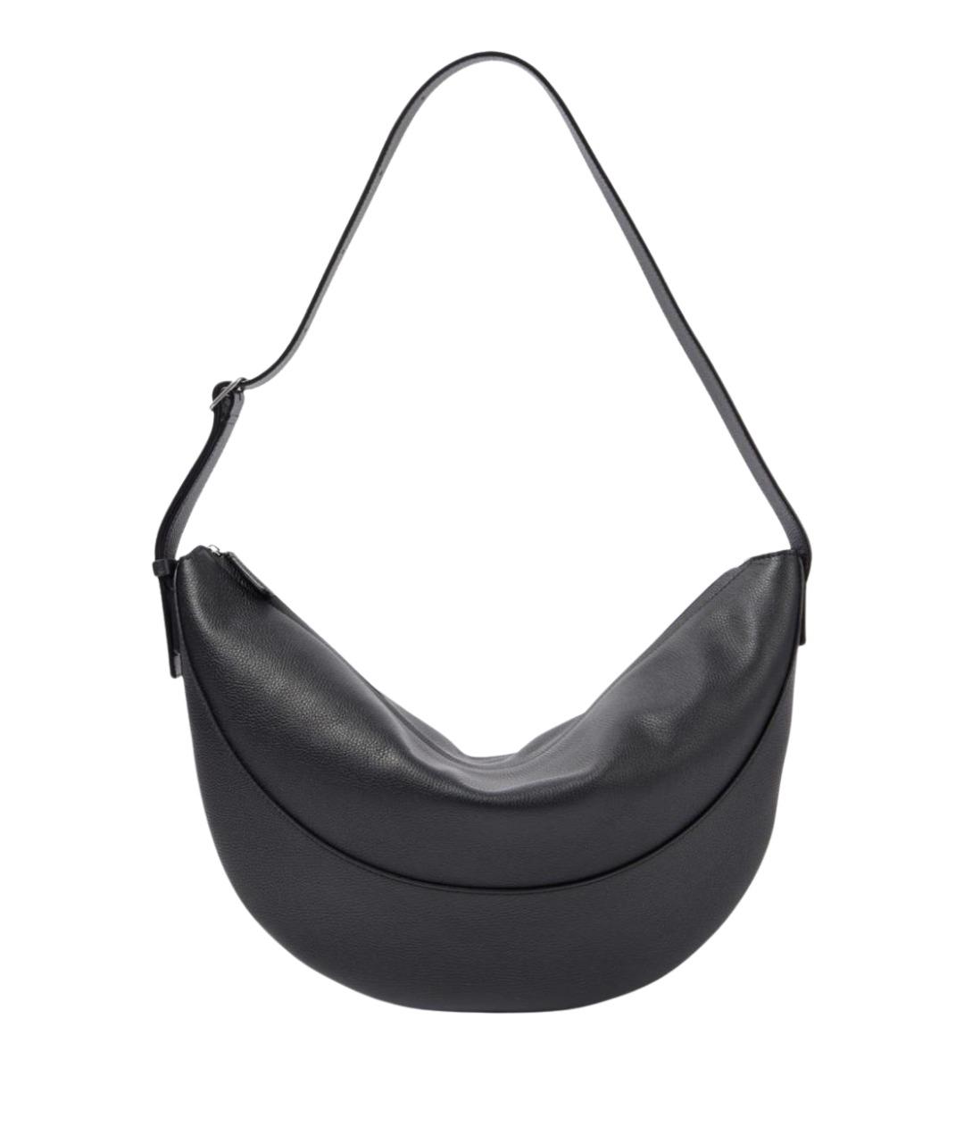 THE ROW Черная кожаная сумка с короткими ручками, фото 1