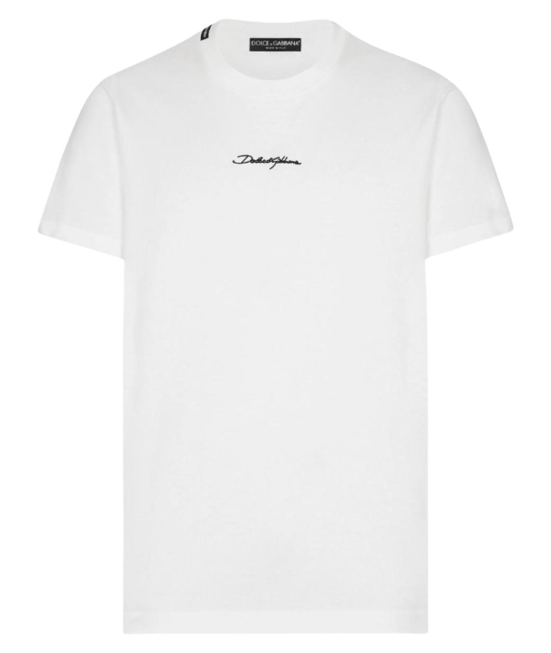 DOLCE&GABBANA Белая хлопковая футболка, фото 1