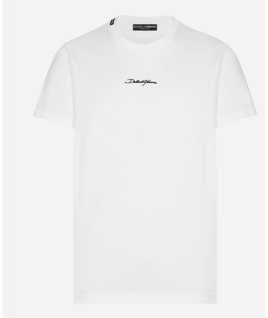 DOLCE&GABBANA Белая хлопковая футболка, фото 5