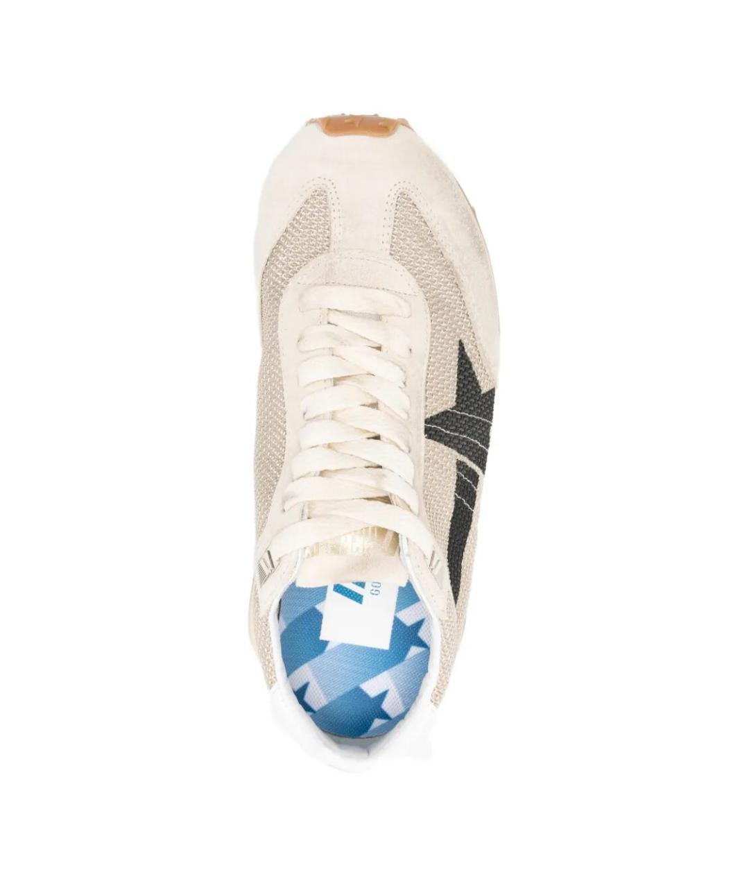 GOLDEN GOOSE DELUXE BRAND Бежевые замшевые кроссовки, фото 4