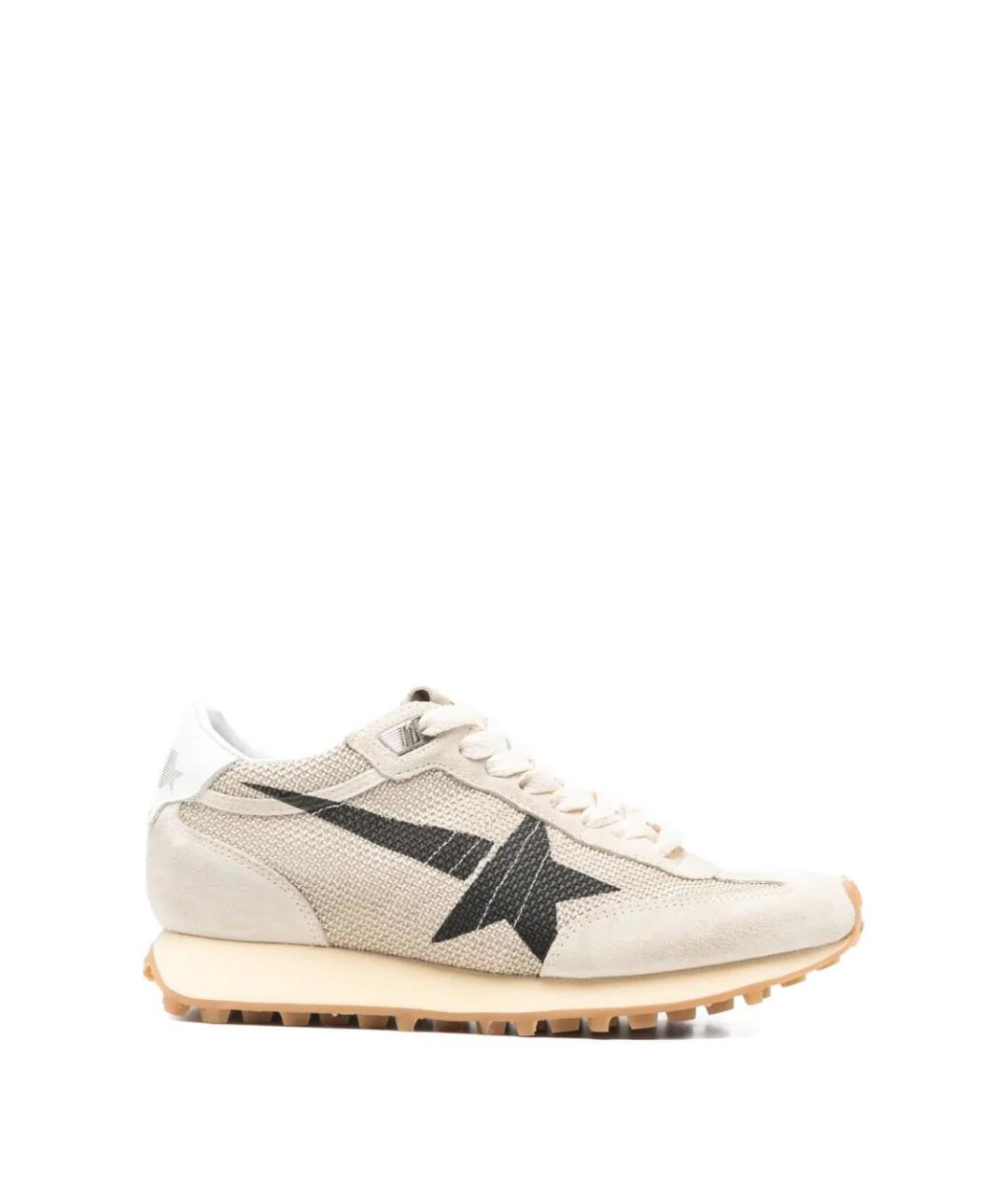 GOLDEN GOOSE DELUXE BRAND Бежевые замшевые кроссовки, фото 1