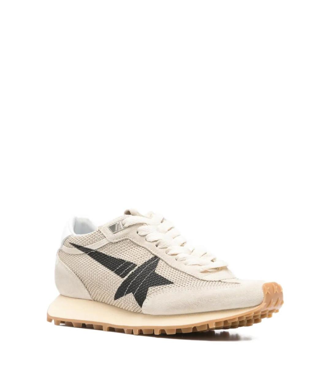 GOLDEN GOOSE DELUXE BRAND Бежевые замшевые кроссовки, фото 3