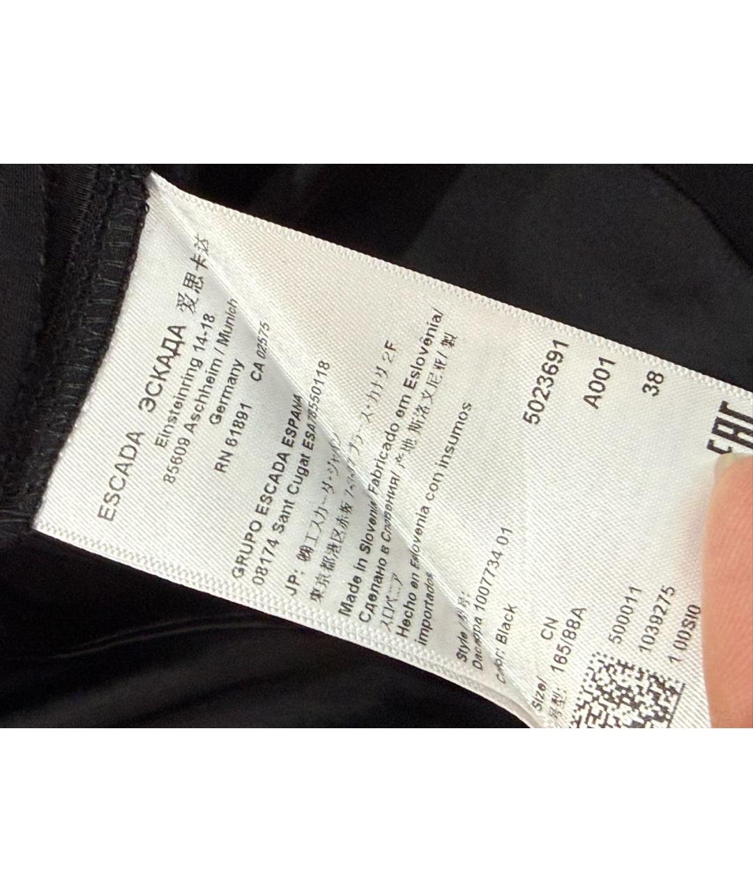 ESCADA Черное вискозное повседневное платье, фото 8