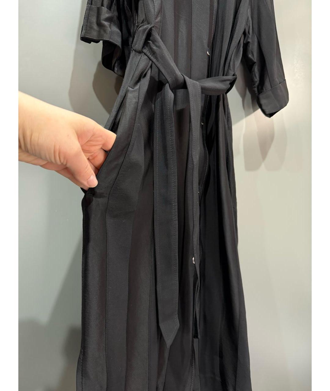 ESCADA Черное вискозное повседневное платье, фото 3