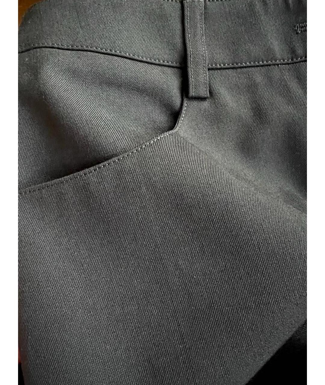 CHANEL PRE-OWNED Черные ацетатные прямые брюки, фото 6