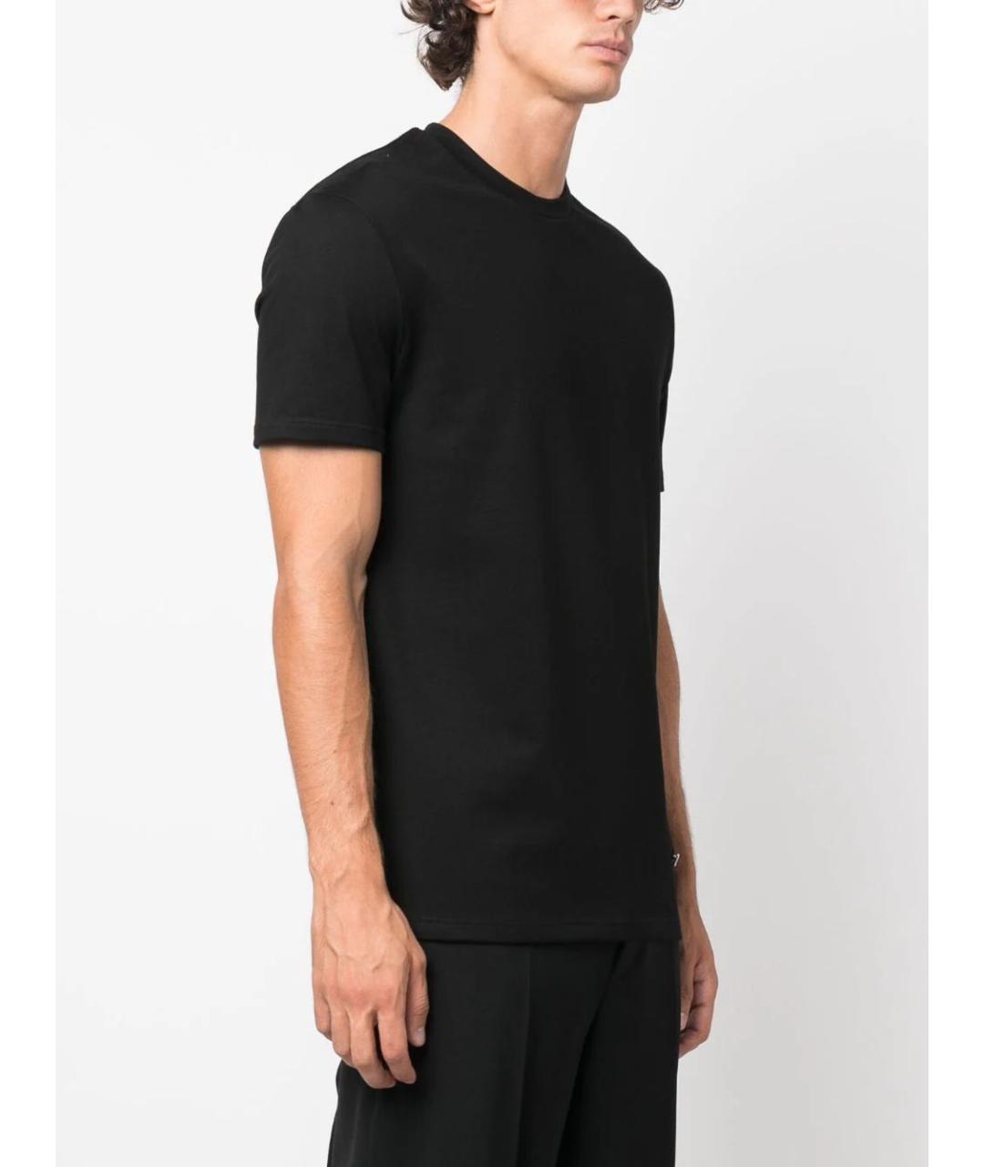 JIL SANDER Черная хлопковая футболка, фото 3