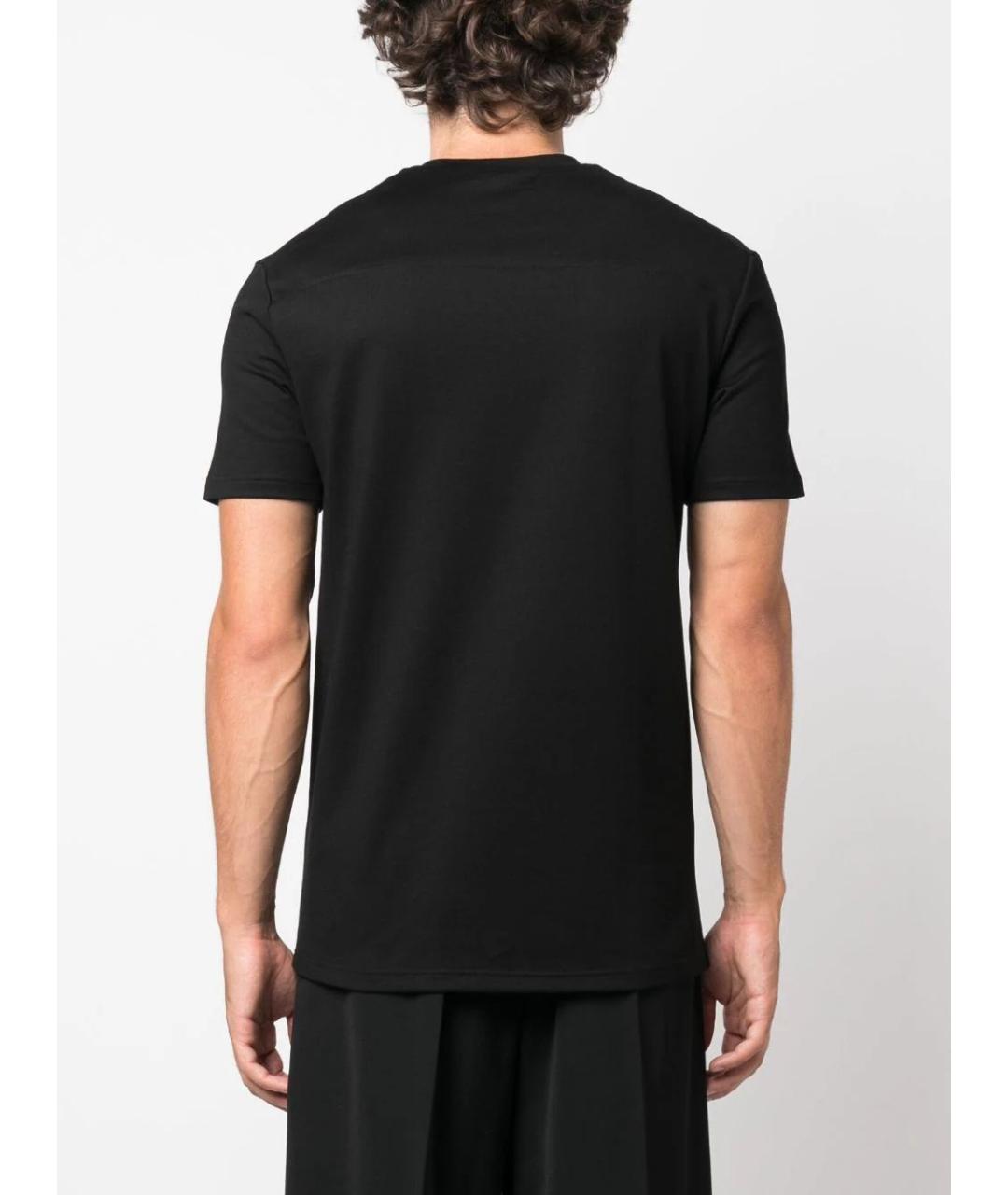 JIL SANDER Черная хлопковая футболка, фото 4