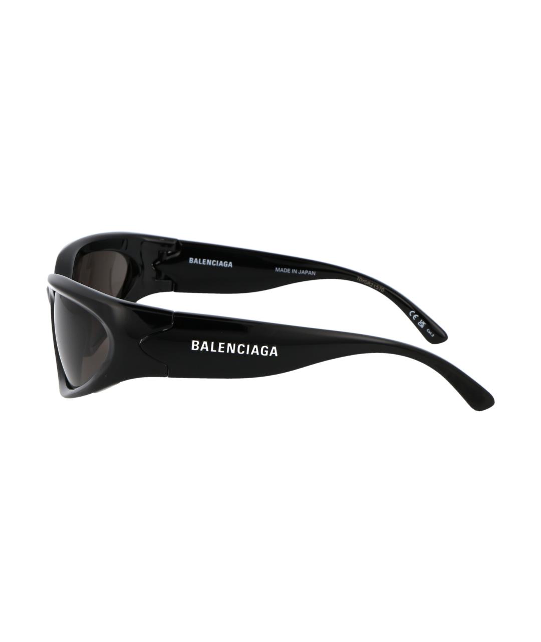 BALENCIAGA Черные пластиковые солнцезащитные очки, фото 3