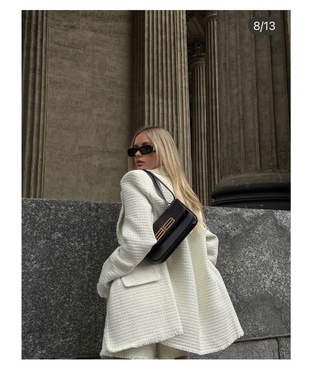 BALENCIAGA Черная кожаная сумка через плечо, фото 7