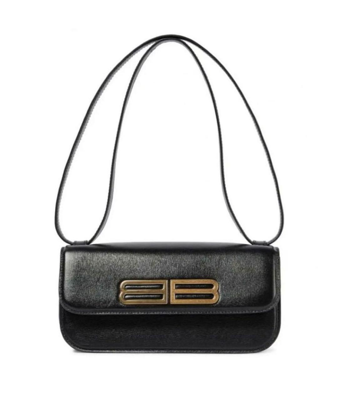 BALENCIAGA Черная кожаная сумка через плечо, фото 9