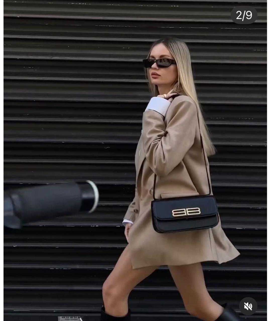 BALENCIAGA Черная кожаная сумка через плечо, фото 8