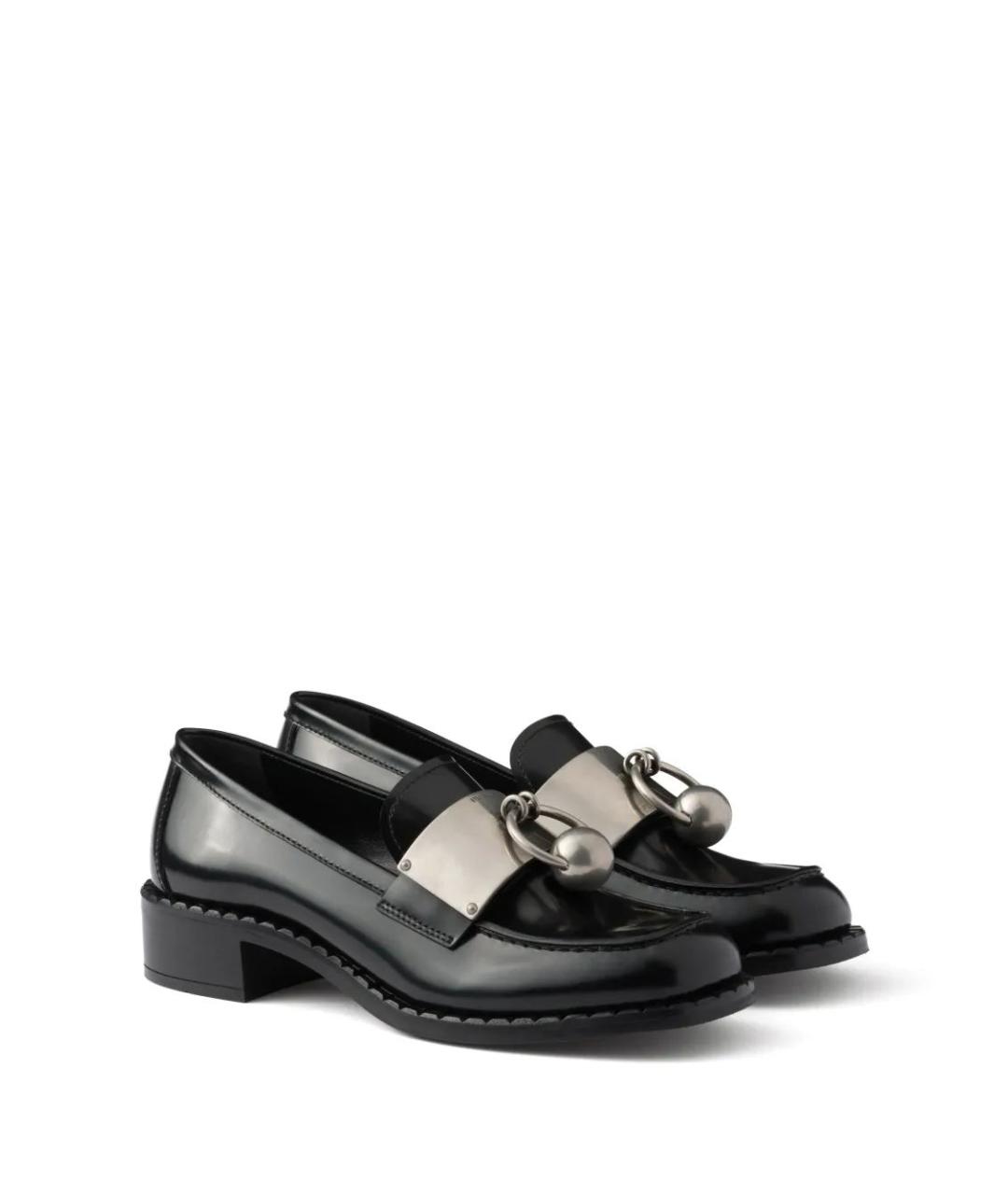 PRADA Черные кожаные лоферы, фото 2
