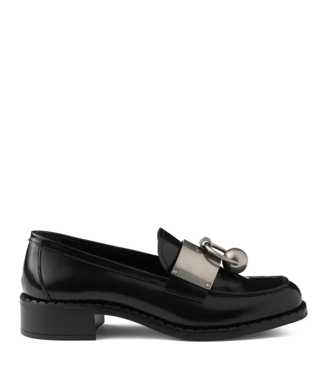 PRADA Черные кожаные лоферы, фото 1