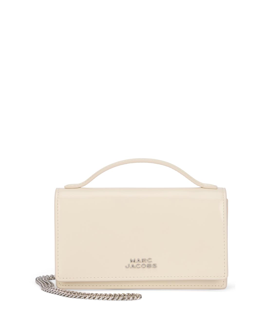 MARC JACOBS Белая кожаная сумка с короткими ручками, фото 1