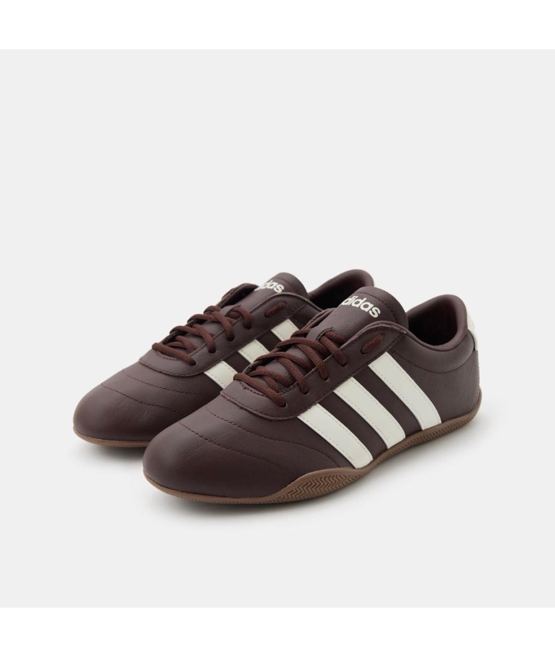 ADIDAS Бордовые кожаные кроссовки, фото 4