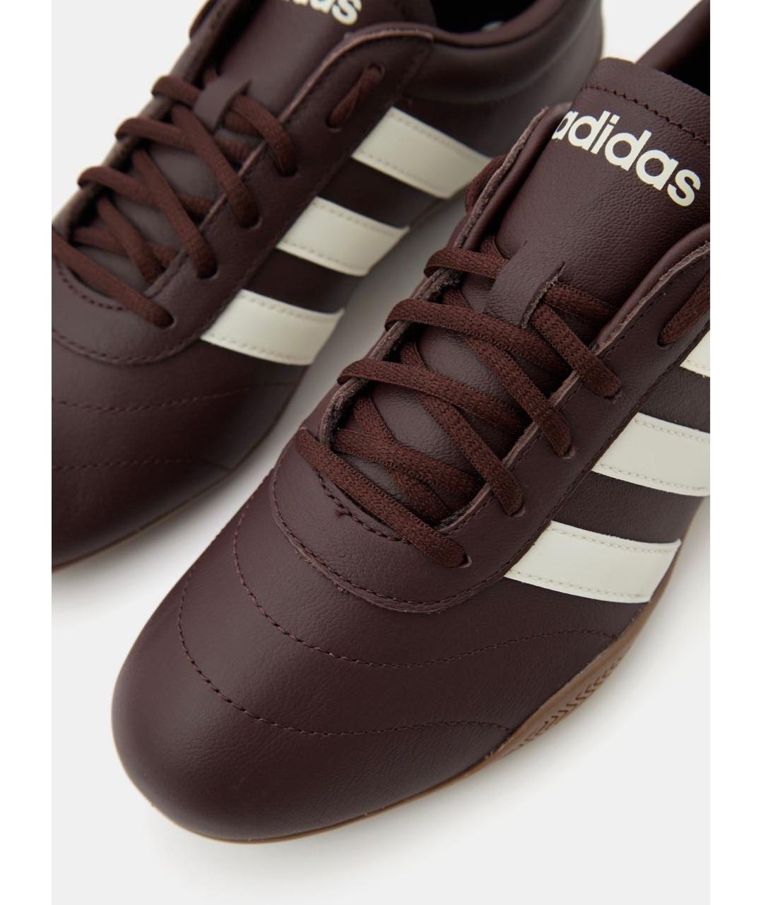 ADIDAS Бордовые кожаные кроссовки, фото 6