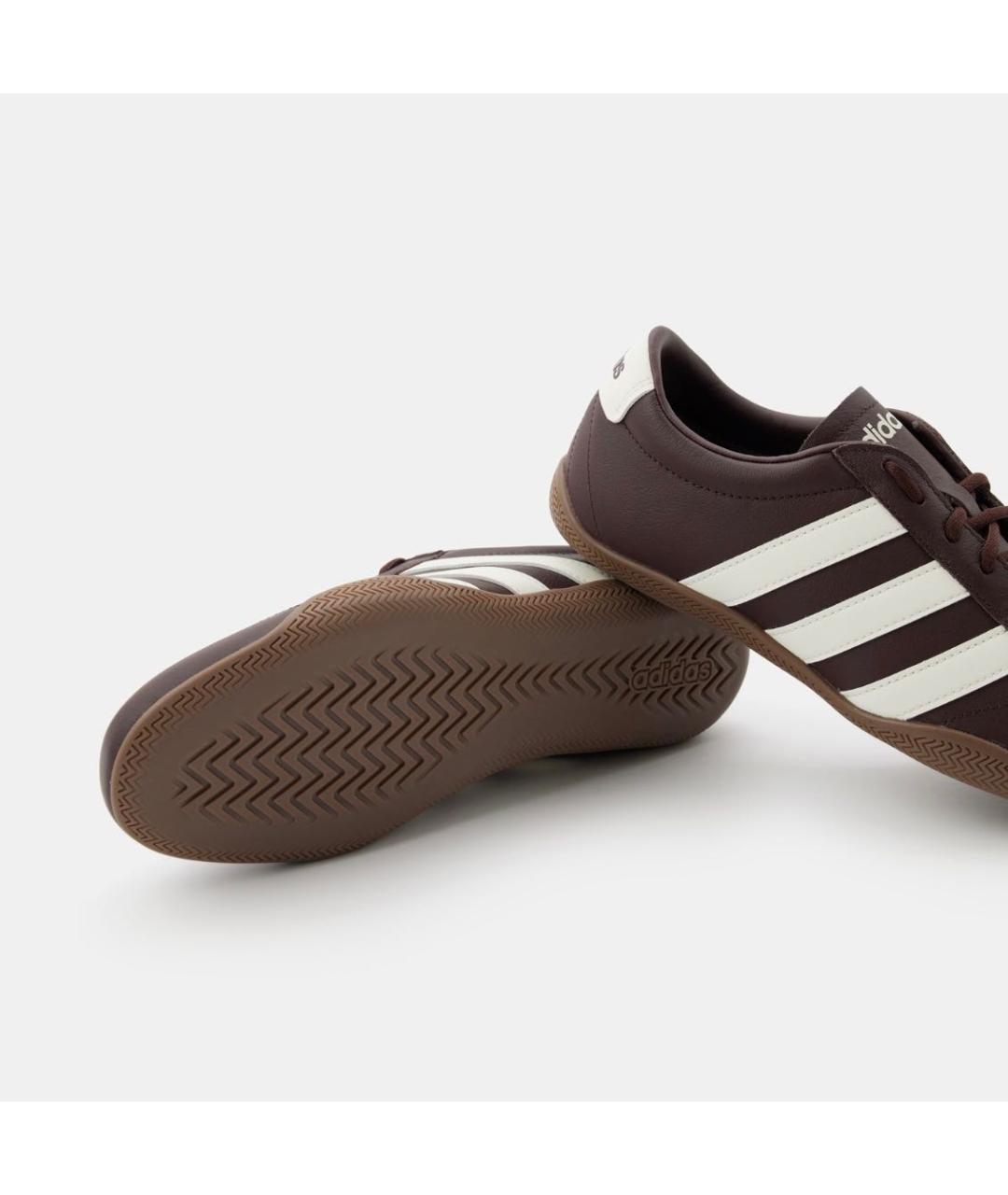 ADIDAS Бордовые кожаные кроссовки, фото 5