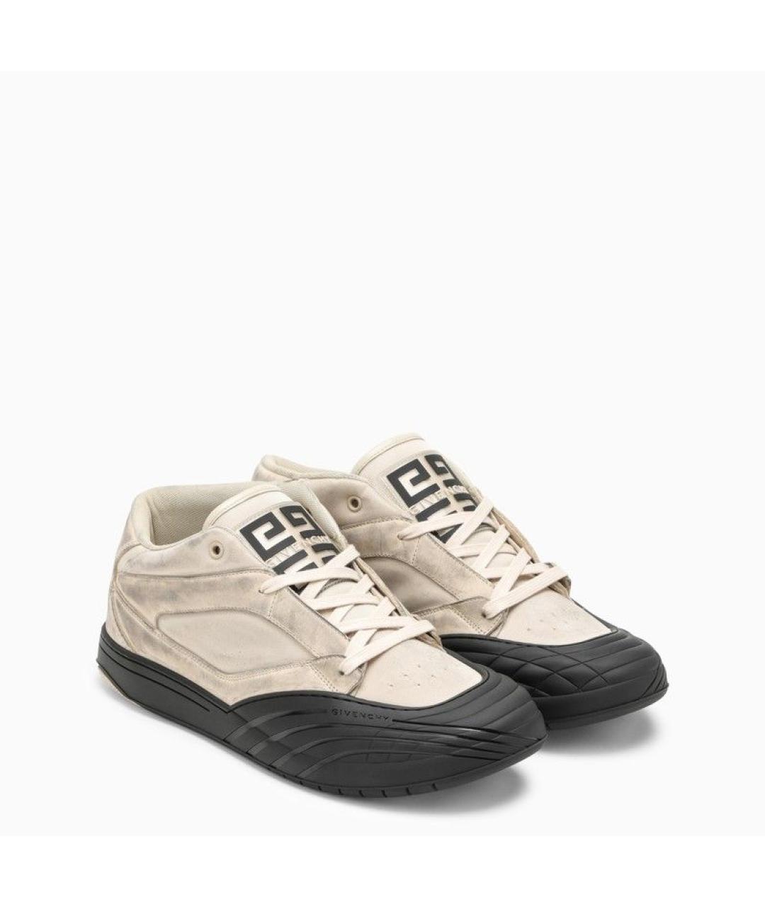 GIVENCHY Белые кожаные высокие кроссовки / кеды, фото 2