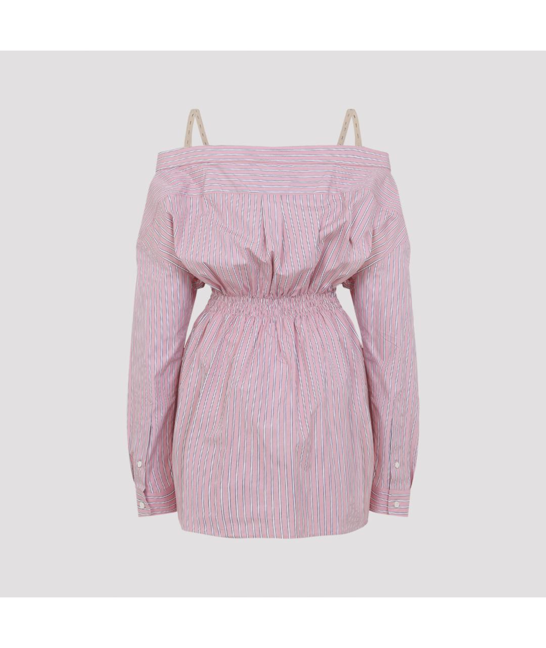 MIU MIU Розовое хлопковое повседневное платье, фото 3