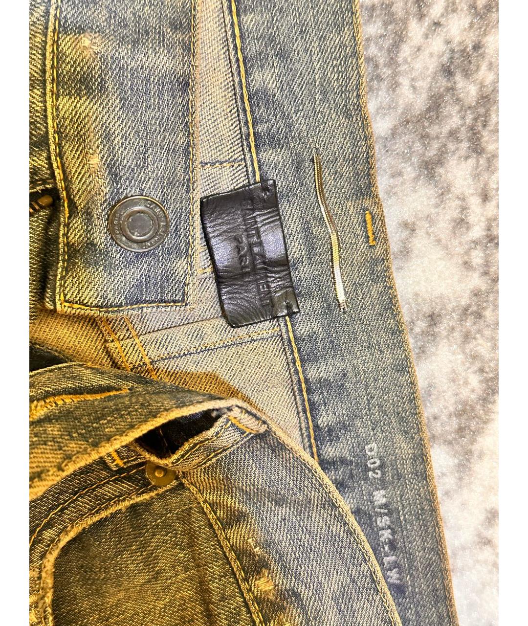 SAINT LAURENT Голубые хлопковые джинсы скинни, фото 4