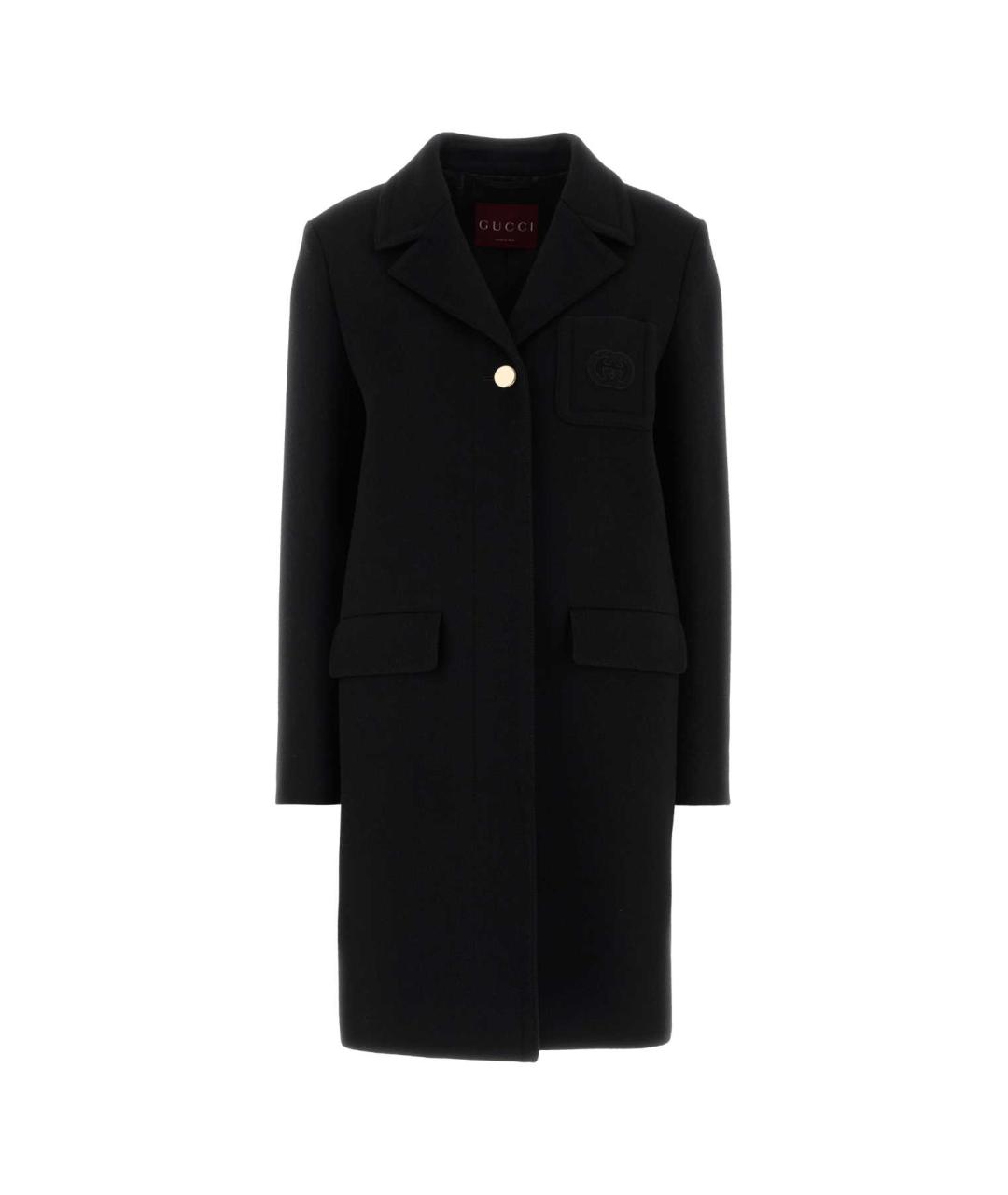 GUCCI Черное шерстяное пальто, фото 1
