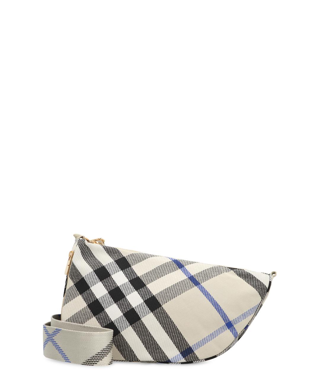 BURBERRY Бежевая тканевая сумка через плечо, фото 1