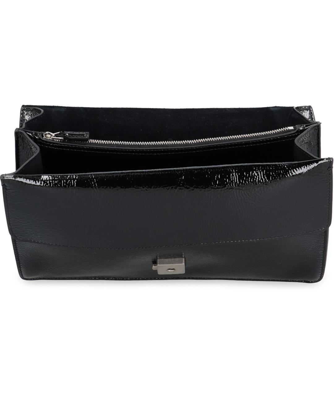 GUCCI Черная сумка через плечо из лакированной кожи, фото 5