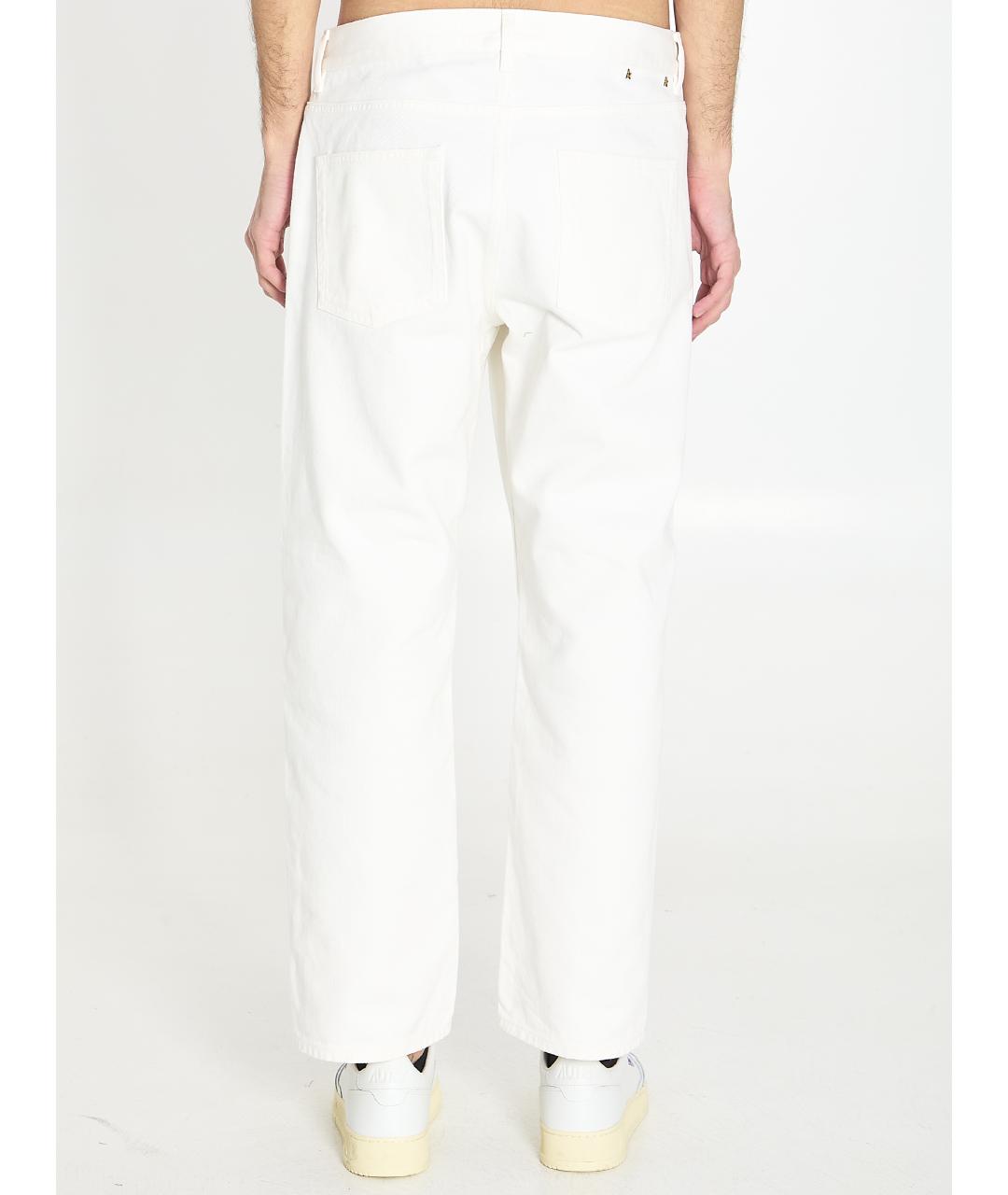 GOLDEN GOOSE DELUXE BRAND Белые хлопковые повседневные брюки, фото 4