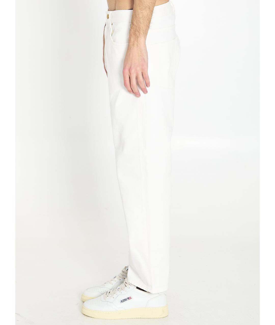 GOLDEN GOOSE DELUXE BRAND Белые хлопковые повседневные брюки, фото 3