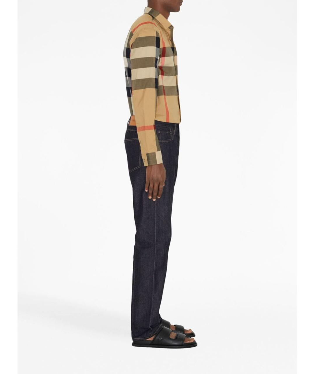 BURBERRY Бежевая хлопковая кэжуал рубашка, фото 2
