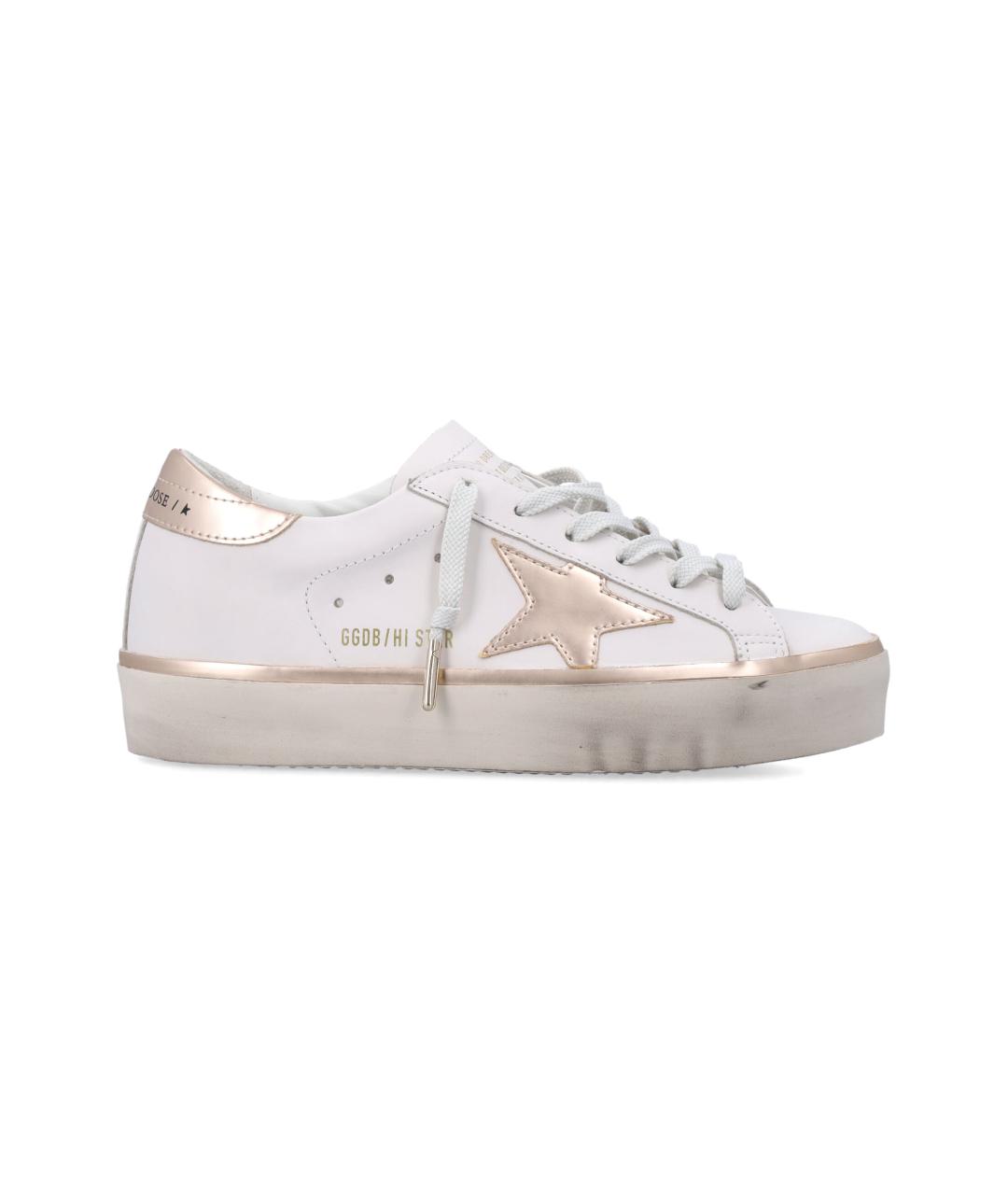 GOLDEN GOOSE DELUXE BRAND Белые кожаные кроссовки, фото 5
