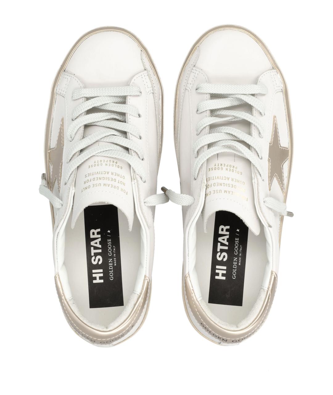 GOLDEN GOOSE DELUXE BRAND Белые кожаные кроссовки, фото 2