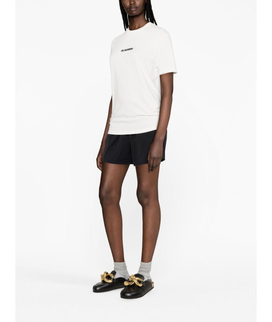JIL SANDER Белая хлопковая футболка, фото 3