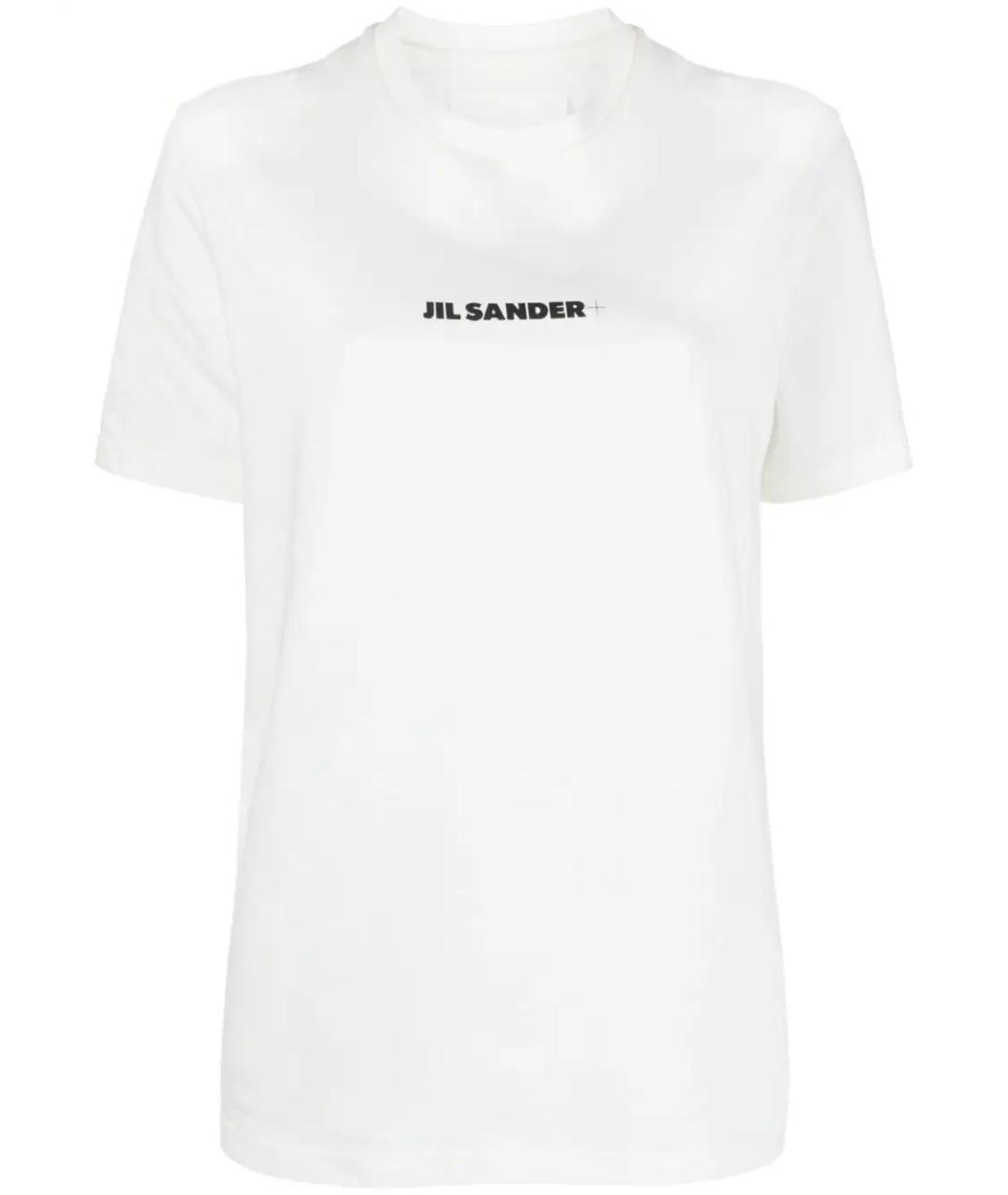 JIL SANDER Белая хлопковая футболка, фото 1