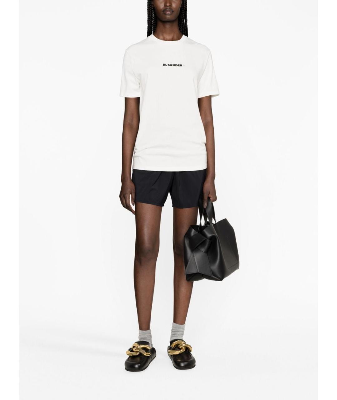 JIL SANDER Белая хлопковая футболка, фото 2