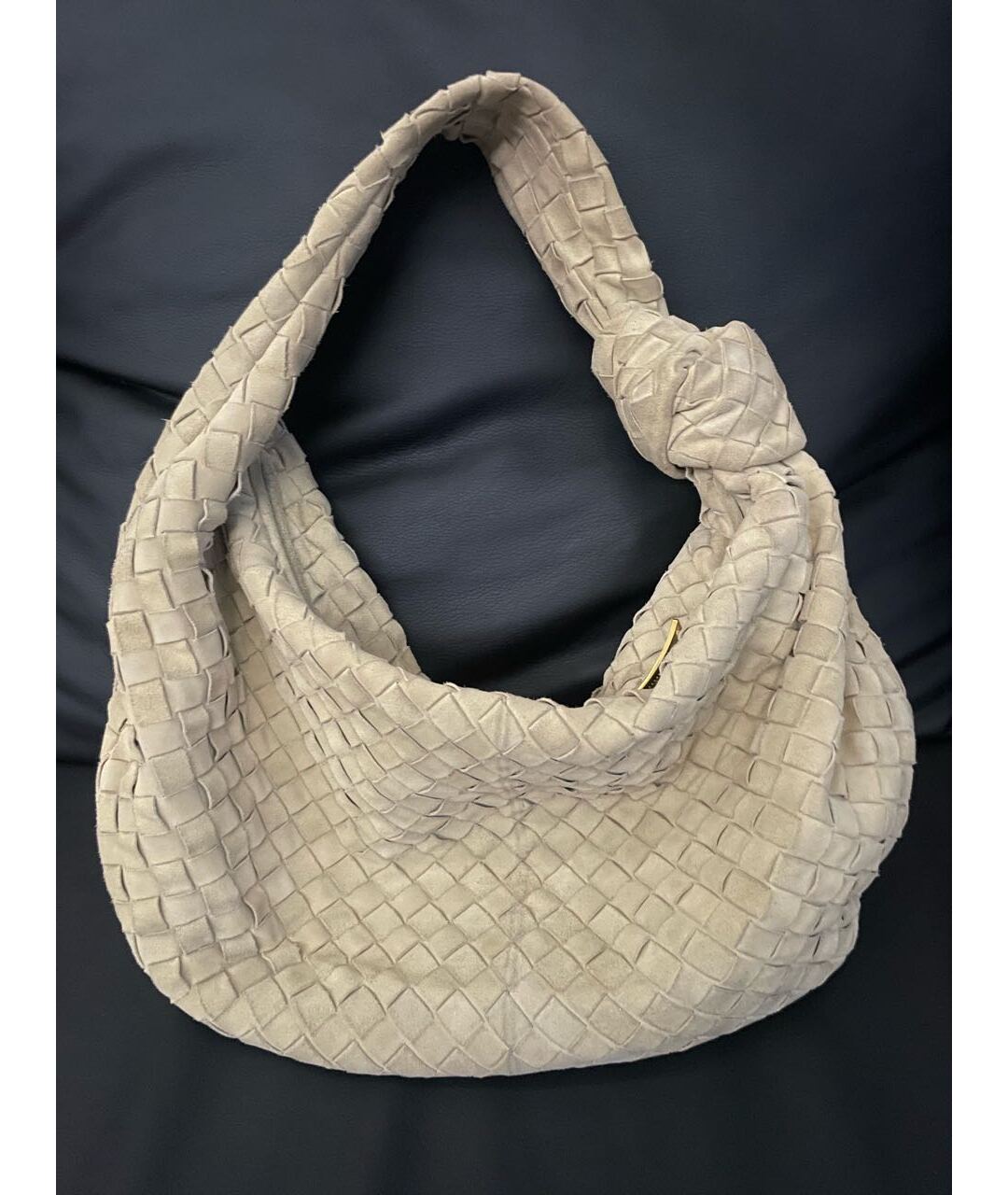 BOTTEGA VENETA Бежевая замшевая сумка тоут, фото 3
