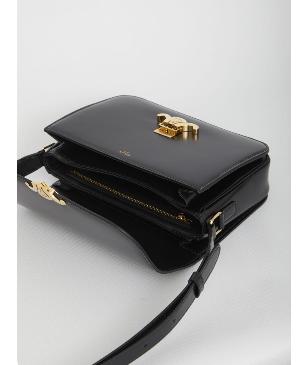 CELINE Черная кожаная сумка через плечо, фото 4