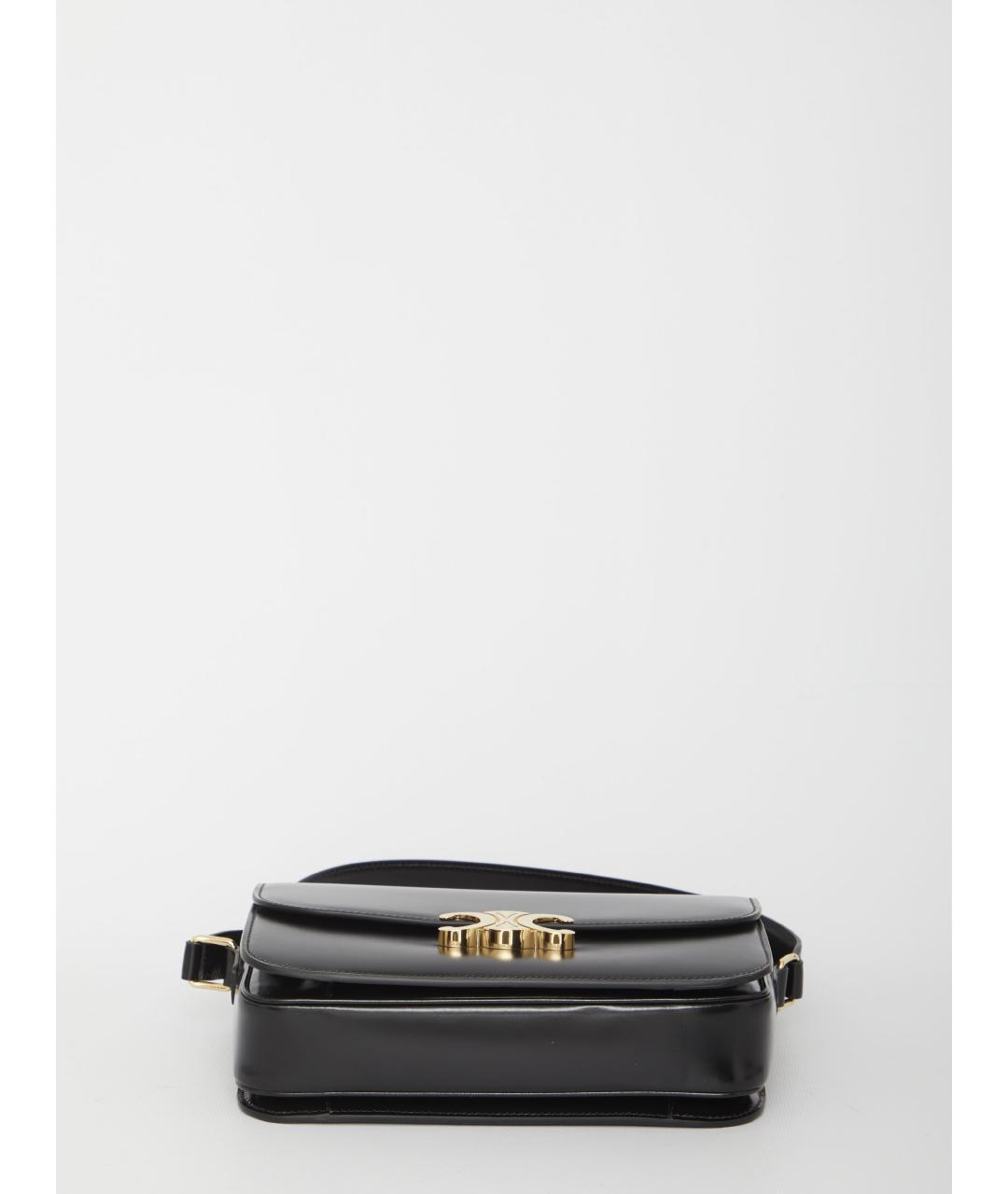 CELINE Черная кожаная сумка через плечо, фото 3