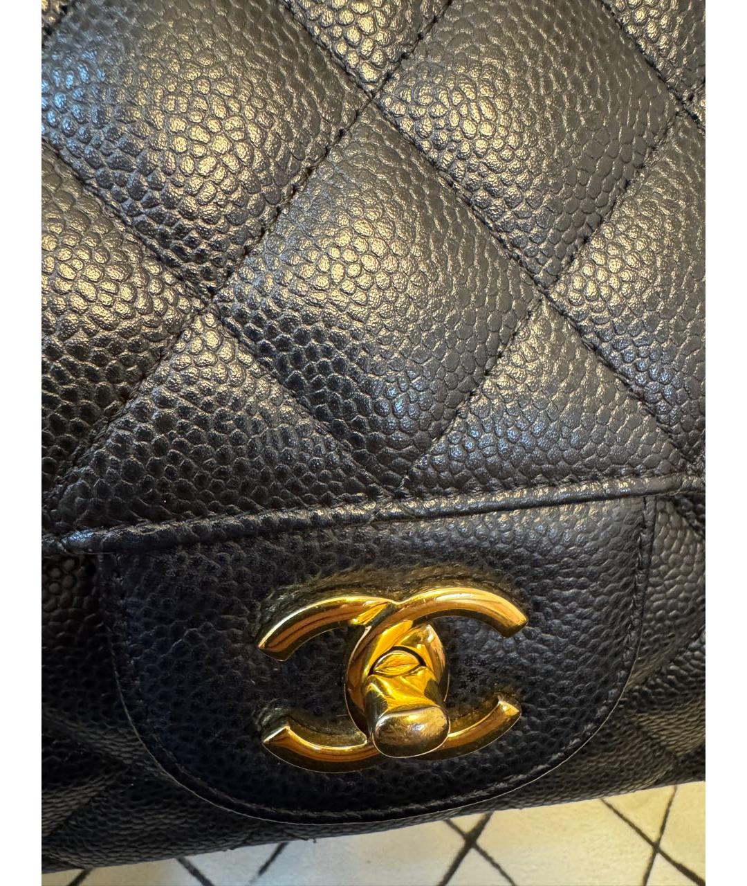 CHANEL Черная кожаная сумка через плечо, фото 2