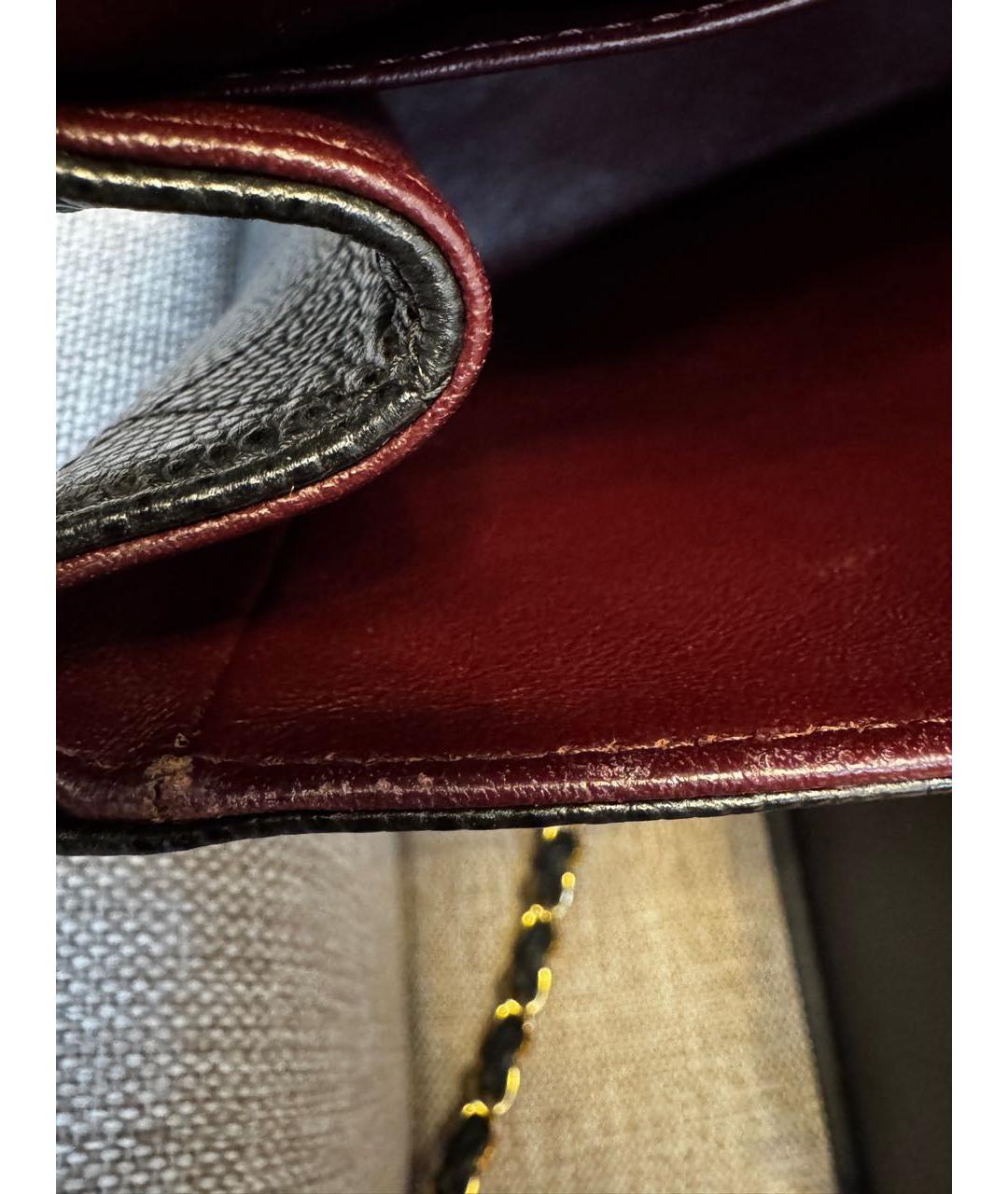 CHANEL Черная кожаная сумка через плечо, фото 6