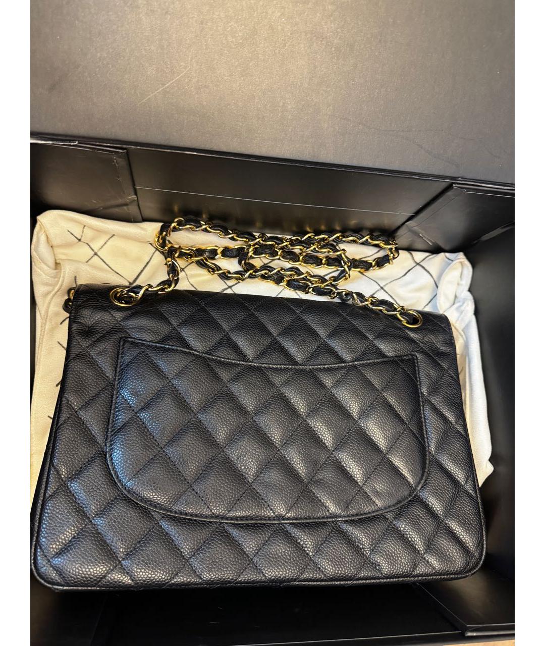 CHANEL Черная кожаная сумка через плечо, фото 8