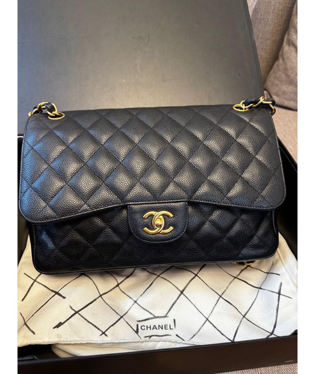 CHANEL Черная кожаная сумка через плечо, фото 9